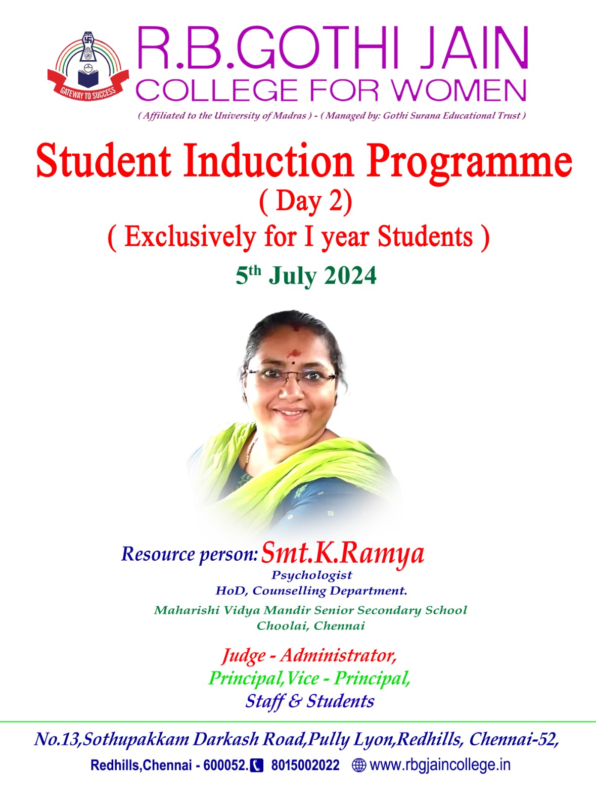 STUDENT INDUCTION PROGRAMME (DAY 2) - 2024
